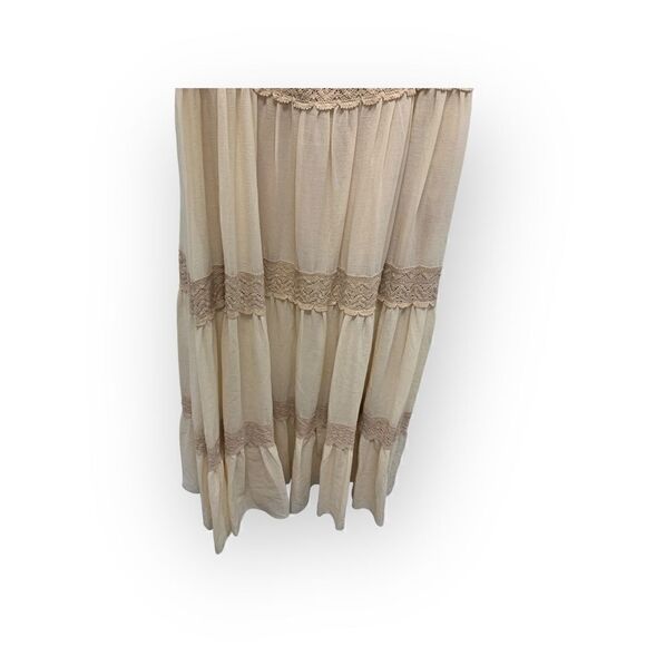 BCBGMAXAZRIA VICTORYIA Lace Inset Cotton Dress - Picture 2 of 3